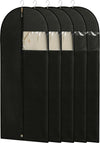 Dress Bags for Gowns, 65'' Long Garment Bags for Hanging Clothes, Dress Garment Bag, Black Dress Bag with Clear Window for Dresses, Coats, Uniforms（5 Packs）