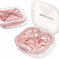 1 Pack Small Pink Pill Organizer, 4 Compartments, Compact Stylish Cute Travel Camping Pill Box Daily Medicine Pill Case, Portable and Moistureproof to Store Vitamins, Medication and Supplements