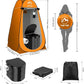 Portable Toilet Kit, Camping Toilet with Pop-Up Privacy Tent and Poo Gel Toilet Bags, Washable Portable Outdoor Showers Changing Rooms