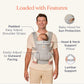 Ergobaby Omni Classic Baby Carrier Newborn to Toddler - Breathable Baby Carriers for Summer - All-Position Carrier with Lumbar Support (7-45 Pounds), Cotton, Pure Black