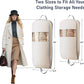 DIMJ 4 Pack 43" Compression Garment Bags for Hanging Clothes With Carry Handles and Window, Space Saving Washable Suit Bag for Dress, Clothes, Coats, Down Jacket, Closet Storage, Moving, Travel