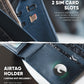 VULKIT Passport Holder with Airtag Holder RFID Blocking Passport Wallet Travel Leather Passport for Women(Navy)
