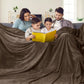 PHF Oversized King Fleece Blanket 120"x120", No Shed No Pilling Big Soft Blanket, Extra Large 10'x 10' Lightweight for Bed, Sofa Travel and Camping, Suitable for All Season, Cocoa Brown