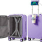 mixi Carry On Luggage with Cup Phone Holder and Charger Hard Shell Suitcases with Spinner Wheels,20 Inch Lilac Purple
