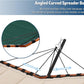 TegerDeger 12FT 2 Person Hammock with Stand Included 55 x 79IN Large Hammock 450LB Capacity with Hardwood Spreader Bar & Nylon Rope for Outside, Patio, Garden, Backyard, Beach, Poolside - Dark Green