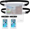 AiRunTech Waterproof Phone Pouch, Cruise Essentials 4-Piece Set, Beach Vacation Kayak Cruise Accessories Must Haves, Waterproof Bag for Travel with Phone Lanyard (2 Phone Cases + 2 Fanny Packs)