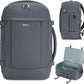ECOHUB Travel Backpack for Men Women, Carry on Backpack with USB Charging Hole, Spirit Airlines Personal Item Bag Flight Approved, 15.6 Inch Laptop Backpack with Anti Theft Pockets, 30L, Grey