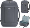 ECOHUB Travel Backpack for Men Women, Carry on Backpack with USB Charging Hole, Spirit Airlines Personal Item Bag Flight Approved, 15.6 Inch Laptop Backpack with Anti Theft Pockets, 30L, Grey