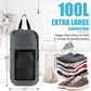 Laundry Bag Backpack, Extra Large Travel Laundry Bag with Mesh Pocket & Adjustable Shoulder Straps,Dirty Clothes Travel Bag for College Students Dorm,Apartment(Grey)