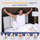 Dual-Height Cervical Neck Pillow for Pain Relief, Memory Foam Pillows with Cooling Tech -3D Ergonomic Support, Cooling Cover, for Side/Back/Stomach Sleeper Pillow, Minimalist Style - White