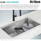 KRAUS Kore 33-Inch Undermount Workstation 16 Gauge Double Bowl Stainless Steel Kitchen Sink with Accessories, KWU112-33
