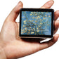 Silver Vintage Pill Box 7 Day Metal Pill Box with Mirror and 8 Compartments Cute Travel Pill Organizer for Purse (Art Almond Blossoms)