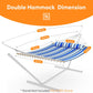Double Hammock with Spreader Bar,Soft Pillow,Max Load 500lbs,Portable Hammock for Outdoor,Camping,and Backyard,Aqua Blue