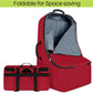 Padded Car Seat Travel Bag for Airplane, Heavy Duty Backpack for Air Travel, Water-Resistant Carrier with Shoulder Strap, Fits Most Car Seats (Red)