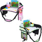 2PCS Kids Travel Tray, Car Seat Tray for kids Travel, Toddler Road Trip Essentials With Drawing Kit, Toddler Lap Desk Organizer for Car, Carseat Table for Airplane