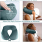 urophylla Compact Travel Neck Pillow for Airplanes, Super Soft Velvet Neck Support, Adjustable Firmness, Inflatable Plane Pillow for Long Flights, Road Trips, Travel Essentials with Eye Mask, Earplug