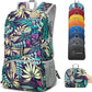 ZOMAKE Lightweight Packable Backpack 35L, Light Foldable Backpacks Water Resistant Collapsible Hiking Bag, Compact Folding Day Pack for Travel Camping(Mixed Color-Leaves) - Roamly