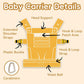Baby Carrier, Lumbar Support Infant Carrier (0-36M, 8-33 lbs) with Foldable Headrest Carabiners for Big and Tall Parents, Men, Women (Yellow)