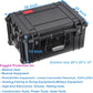 Rolling Hard Case with Foam,26 x 20 x 13 Inch, Equipment Case with Wheels and 4 Handles for camera, Drone,tool, electronics,Shockproof, Waterproof, TSA Friendly, Inner 22.64"X 16.73"X9.84"