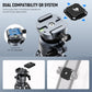 NEEWER LITETRIP LT38 61" Travel Tripod Carbon Fiber for Camera, 360° Pan Tilt Low Profile Ball Head, Flexible Center Axis, Arca QR Plate Compatible with Peak Design Tripod Clip V3, Max Load 22lb