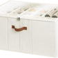 StorageWorks Shoe Organizer for Closet, Fits up to 24 Pairs, Shoe Cubby Storage Containers with Adjustable Dividers and Clear Cover, Beige