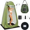 Portable Camping Privacy Tent, Outdoor Shower Tent Kit with 5 Gallon Shower Bag-(Nozzle Upgraded)