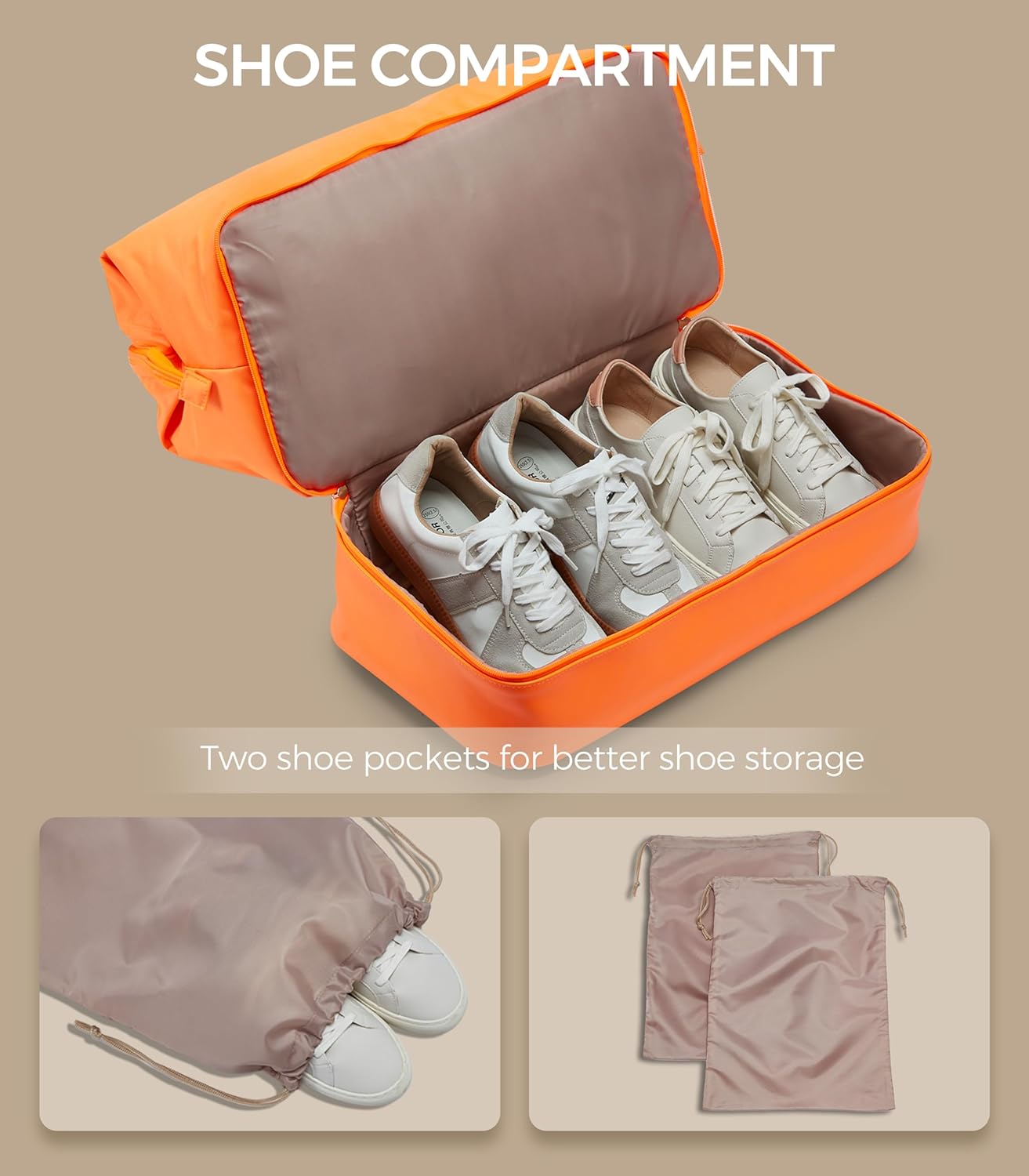 Weekender Bags for Women, Large Travel Duffel Bag with Shoes Compartment, Carry On Overnight Tote Bags with Toiletry Bags, Hospital Bags for Labor and Delivery - Roamly