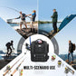 Lekesky Fishing Backpack with 4 Tackle Boxes, 40L Tackle Bag with Rod Holders, Tactical Storage Gear for Men, Black