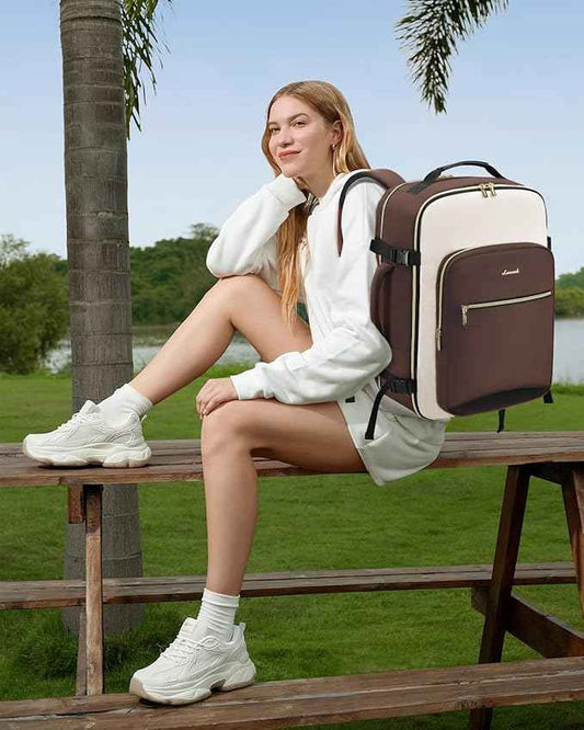 LOVEVOOK 40L Travel Backpack for Women & Men, Airline Approved Carry On Luggage with 3 Packing Cubes, TSA Overnight Bags, Waterproof Personal Item Bag, Weekender Essentials Backpacks fits 17" Laptop