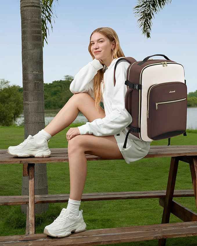 LOVEVOOK 50L Travel Backpack for Women & Men, Airline Approved Carry On Luggage with 3 Packing Cubes, TSA Overnight Bags, Waterproof Personal Item Bag, Weekender Essentials Backpacks fits 17" Laptop