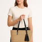 YXILEE Straw Bags For Women | M Size Travel Straw Totes Bag Woven Summer Handmade Shoulder Bag Handbag