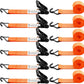 6 Pack 2 inch Ratchet Straps Heavy Duty J Hook 2 in x 15ft with Strong Ratcheting, Cargo Load Tie Down Strap 2200lbs Working Load for Trucks Orange