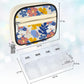 Serfeymi Weekly Travel Pill Organizer Pill Case for Purse with Removable 7 Day Pill Box, Fashionable Travel Medicine Organizer Pill Container for Medicine, Vitamin, Supplement - Bloom 02