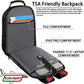 17.3 Laptop Backpack, Extra Large Travel laptop Backpack with Rain Cover, TSA Friendly Flight Approved with RFID Anti Theft Pocket and USB Charger Port, Water Resistant College Bag for Men and Women