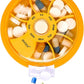 INVODA Weekly Pill Organizer 7 Compartment Rotating Pill Box for Daily Medication & Vitamins - Portable Travel Pill Case Fish Oil Supplements Vitamins Organizer (Orange)