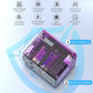 Universal Travel Adapter Offers 5.8A 3X 3.0A USB-C Ports, 2X 2.4A USB-A Ports and Multi AC Outlet, All-in-One International Power Plug Adapter Worldwide Travel Charger for EU USA UK AUS (Purple)