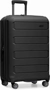 Traveler's Choice Pagosa Hardshell Expandable Luggage with Spinner Wheels, Black, 26-Inch Medium