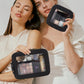 Travel Clear Makeup Bag Set, TSA Approved Cosmetic Bag Case with Zipper Portable Makeup Pouch Toiletry Bag Women Traveling Cosmetic Organizer Storage Bag Car Organizer Car Essentials for Women