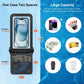 Double Space Waterproof Phone Pouch, 2 Pack Waterproof Phone Case with Lanyard for iPhone 15 Pro Max Galaxy S23 Pixel 7a up to 8.5’’, Cellphone Dry Bag for Beach Vacation (Black+Black)