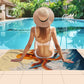 WZOMT Microfiber Octopus Beach Towel, Funny Octopus Surfing Ocean Animal Print Bath Towel for Kids Adults, Orange Blue Quick Dry Sandproof Towels for Swim/Travel/Pool, Oversized 32x52 Inch