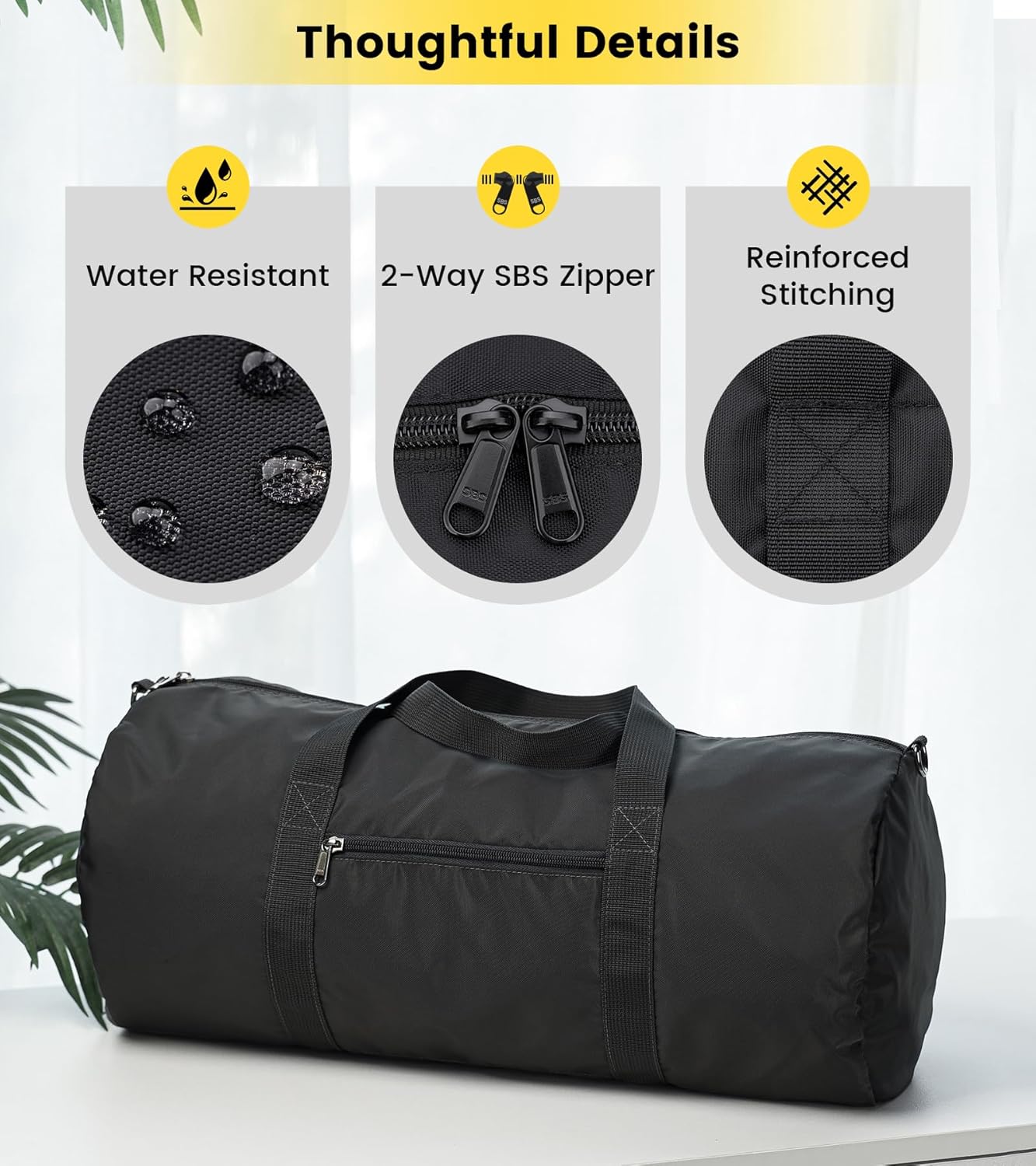 Vorspack Duffel Bag 20-24-28 Inches Foldable Gym Bag for Men Women Duffle Bag Lightweight with Inner Pocket for Travel Sports - Roamly