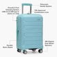 Traveler's Choice Pagosa Hardshell Expandable Luggage with Spinner Wheels, Baby Blue, 22-Inch Carry-on