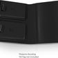 Kings Loot Passport Holder Wallet | RFID Blocking Leather Travel Wallet with Built-in Airtag Holder | Holds 1-6 Cards & Passport | Easy Pull Tab | Travel Wallets (Onyx Black)