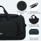 Large Travel Duffle Gym Bag with Shoe Compartment, Underseat Carry On Luggage Overnight Weekender Personal Item Workout Bags for Women Men (Black) - Roamly