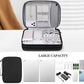 FYY Electronic Organizer, Extra Large Travel Cable Organizer Bag Pouch Portable Waterproof Double Layers All-in-One Storage Bag for iPad, Cable, Power Bank, Laptop Charger for Office/Home, Black