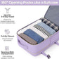 UKEIN Luggage Sets 3 Piece, Carry On Luggage 20In With Spinner Wheels,PC Hardside Suitcase Set with TSA Lock,Durable Carry On Suitcase With Travel Backpack for Men (Violet, 3 piece set (BP/20inch))
