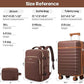 Luggage Sets 3 Piece, Carry On Luggage 20In With Spinner Wheels,PC Hardside Suitcase Set with TSA Lock,Durable Carry On Suitcase With Travel Backpack for Men (Dark Coffee, 3 piece set (BP/20inch))