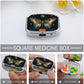 Metal 2 Compartment Pill Organizer Travel Friendly Portable Compact Pill Box Cute Pill Case to Hold Vitamins,Fish Oil,Supplements,Meds,Tablet for Purse,Pocket. (Butterflies in The Night)