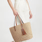 YXILEE Straw Bags For Women | M Size Travel Straw Totes Bag Woven Summer Handmade Shoulder Bag Handbag