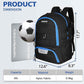 LARIPOP Soccer Backpack Soccer Bag with Ball Holder & Shoe Compartment Youth Sports Equipment Training Bag